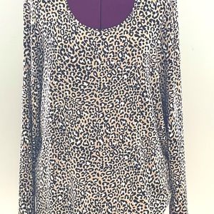 Chico’s Animal Print Long Sleeve Top